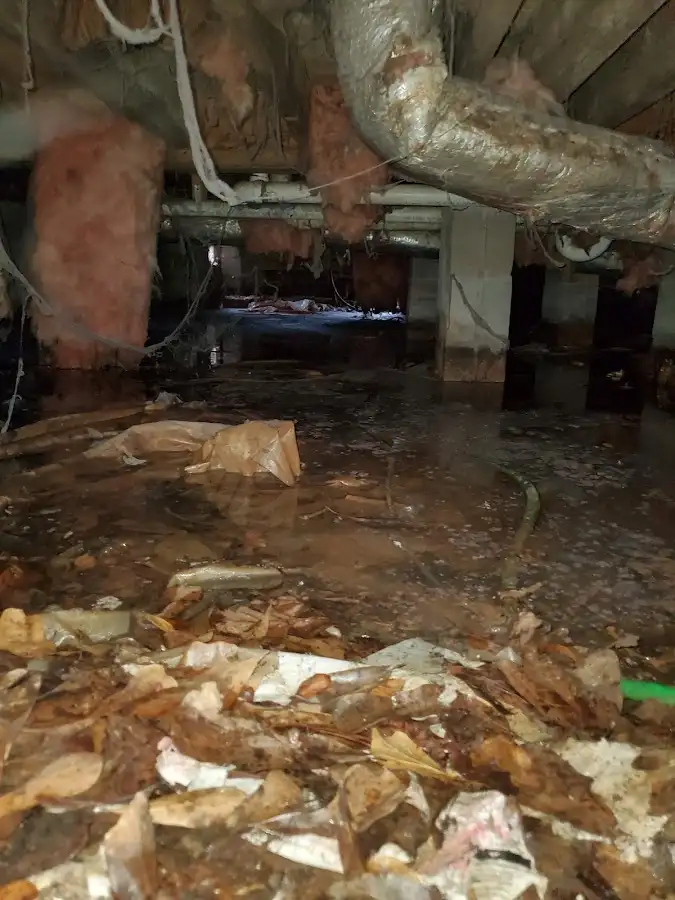 Crawl space flood assessment for Commercial Water Damage Restoration in Gridley